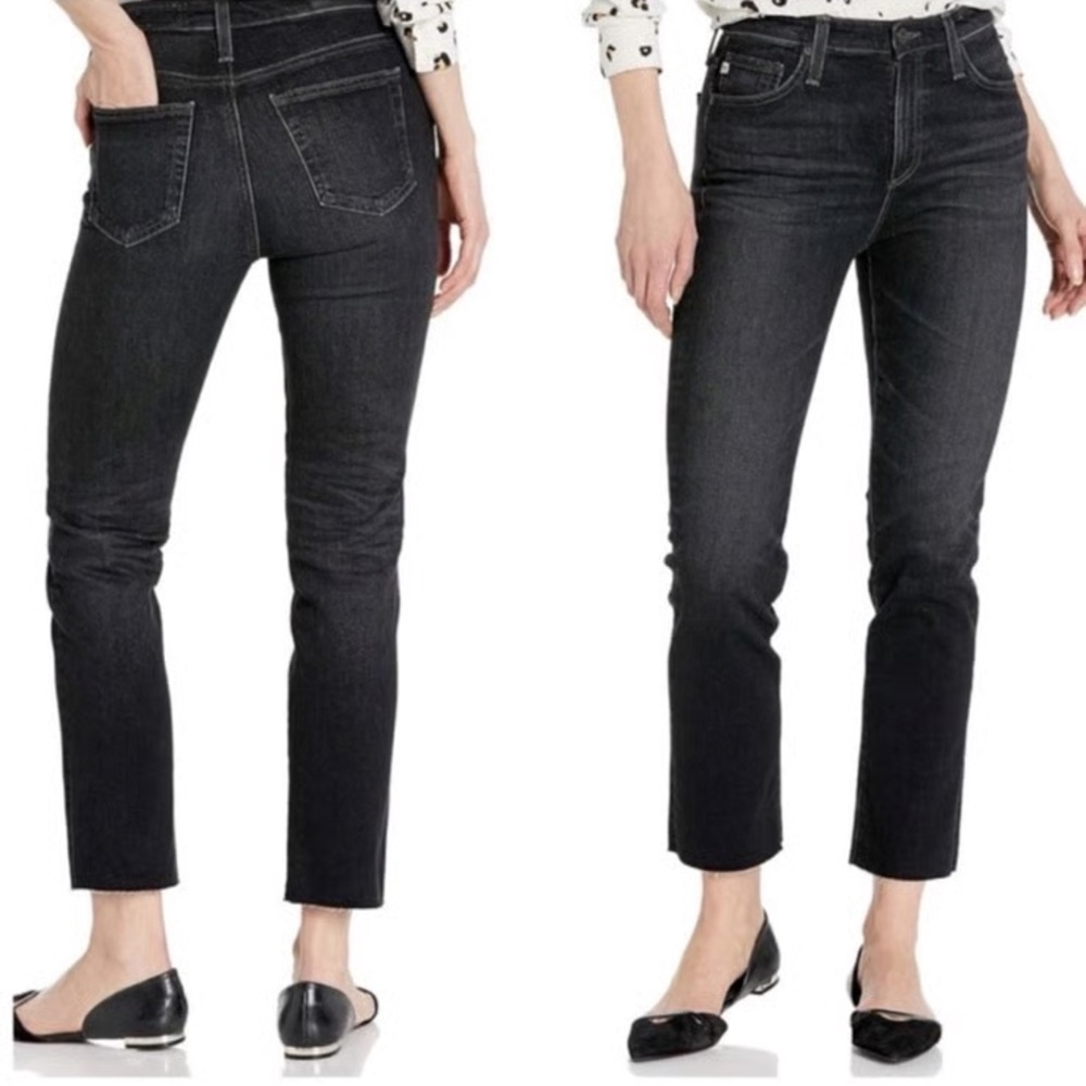 AG Adriano Goldschmied “The Isabelle” High-rise Straight Leg Crop Jeans, 26, NWT - Picture 4 of 12
